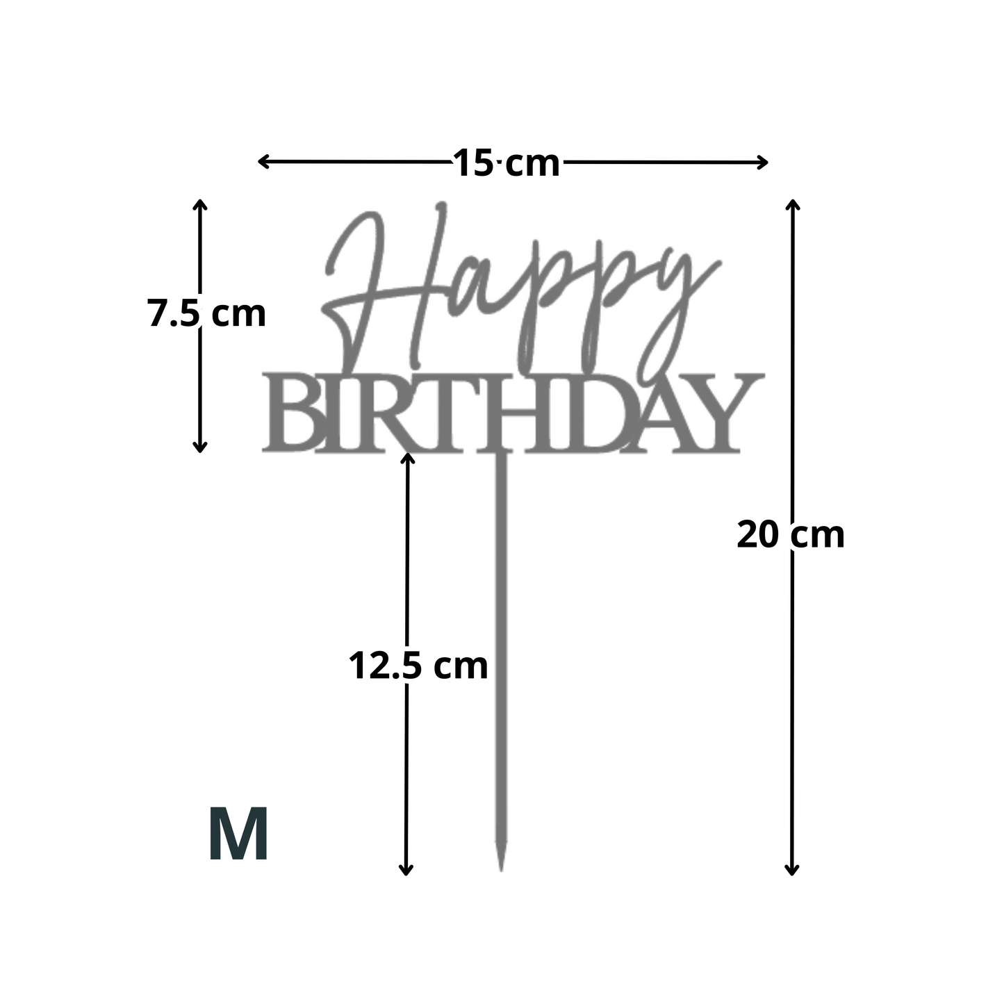 Happy Birthday - Topper pentru tort