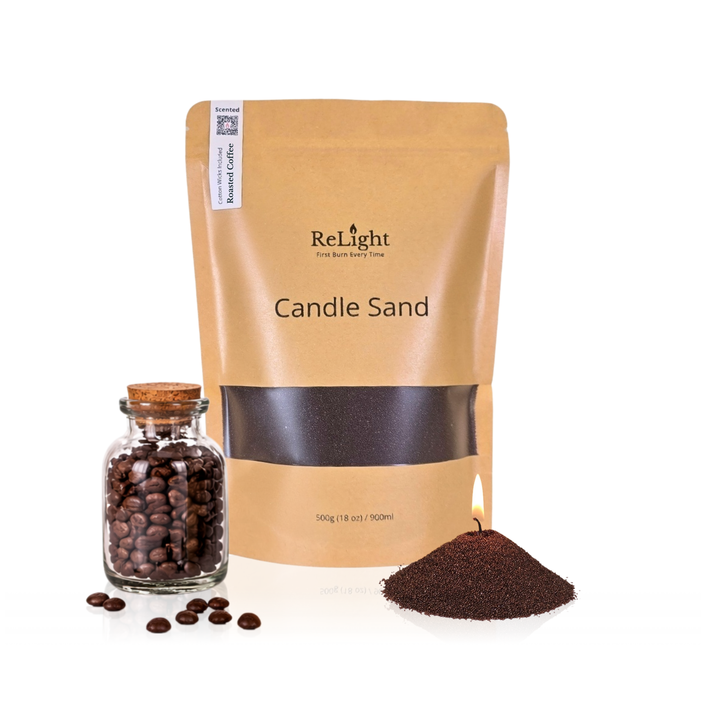 Roasted Coffee – Candle Sand Parfumat cu Fitile din Bumbac