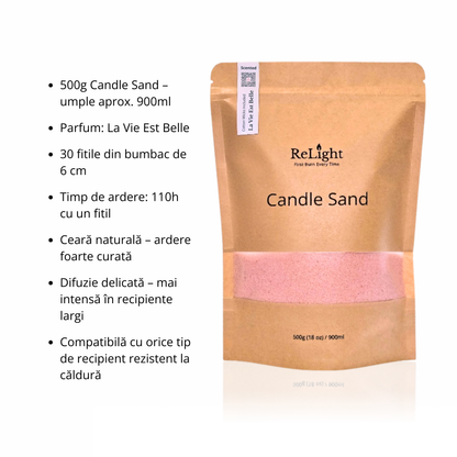 La Vie Est Belle – Candle Sand Parfumat cu Fitile din Bumbac
