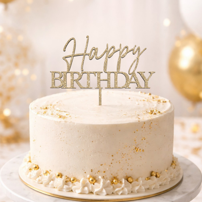 Happy Birthday - Topper pentru tort