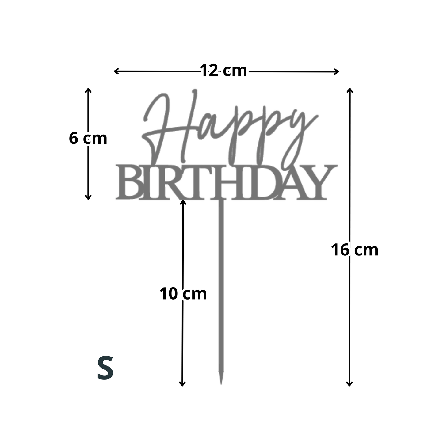 Happy Birthday - Topper pentru tort