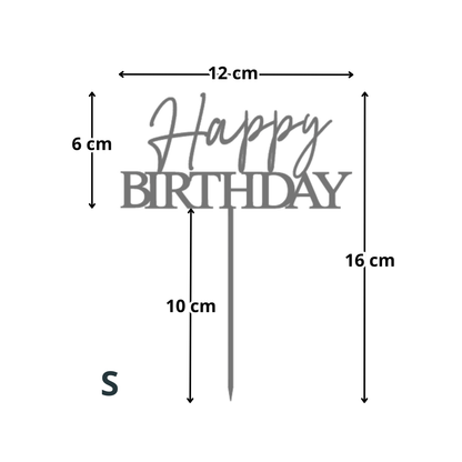 Happy Birthday - Topper pentru tort