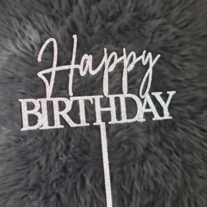 Happy Birthday – Topper tort personalizat (Nume + Vârstă)